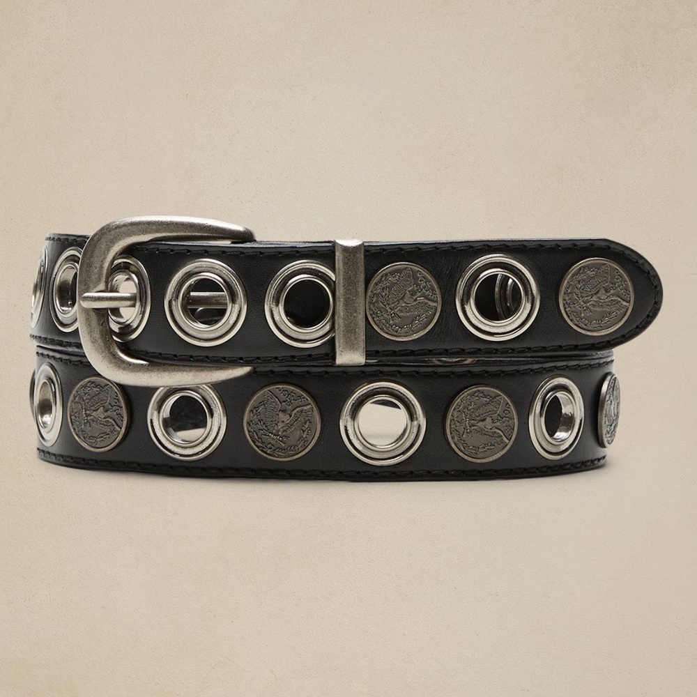 Banana Republic Black and Silver Women's Belt